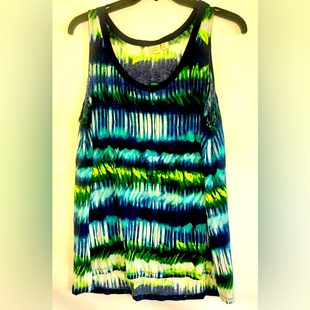 Lucy And Laurel Sleeveless Multicolor Tie-Dye Tunic Mini Dress